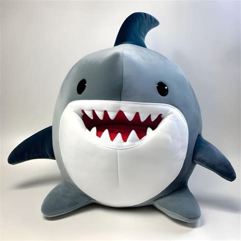 Premium Photo Soft Toy Plush Shark Mini Sealife On White Background