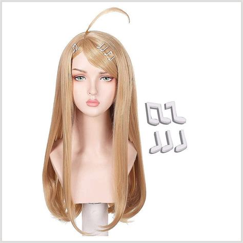 Wig With 5 Music Note Hairpins For Halloween And Cosplay Con