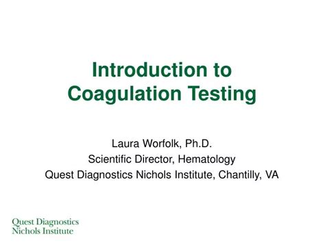 Ppt Introduction To Coagulation Testing Powerpoint Presentation Free