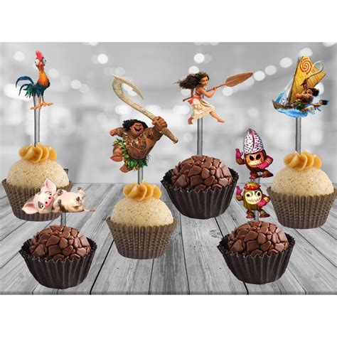 Brigadeiro Da Moana - Topper de BRIGADEIRO - Moana | Shopee Brasil