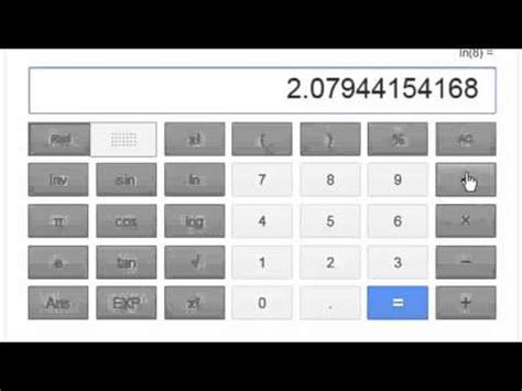 Log Base Logarithm Using Calculator Youtube