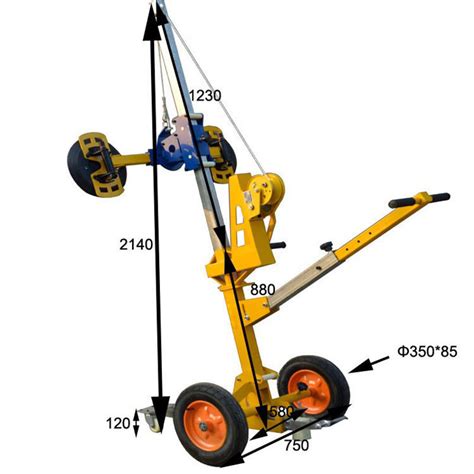 Outdoor Manual Glass Cart Glass Installation Cart Glass Carrier