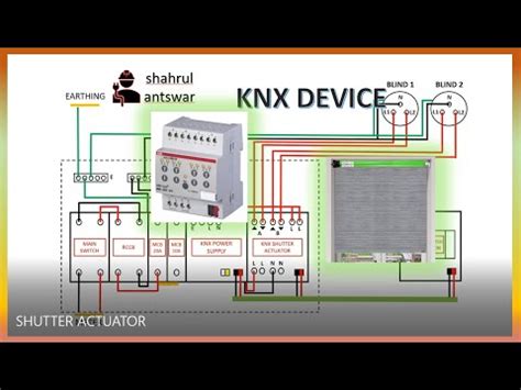 Knx Device Connection Shutter Actuator Blind Roller Shutter Control