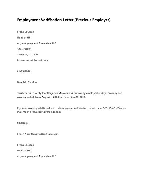 30 Employment Verification Letter Samples Word Pdf Templatearchive