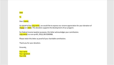 Tax Deductible Letter To Donor Tax Deductible Letter To Donor Template Tax Deductible Letter