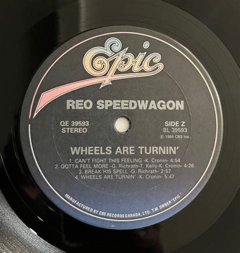 Reo Speedwagon Wheels Are Turnin 1984 Vinyl Pursuit Inc