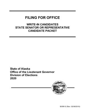 Fillable Online Elections Alaska If You Did Not File For Office For The