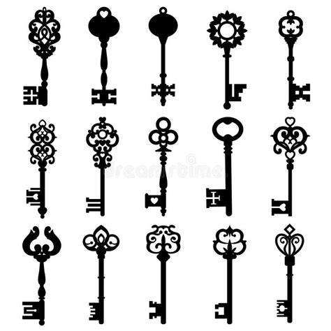 Set Of Vintage Keys Vintage Key Vector Icon Key Symbol Illustration