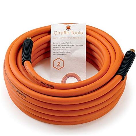 Giraffe Hybrid Air Hose 3 8 In X 50 Ft 1 4 In Mnpt Fittings Vs Plews And Edelmann Amflo Air Hose