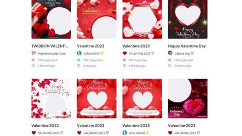 30 LINK Twibbon Hari Valentine Menarik Untuk Diunggah Di WA IG Atau FB