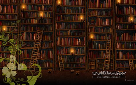 Bookshelf Desktop Wallpaper - WallpaperSafari