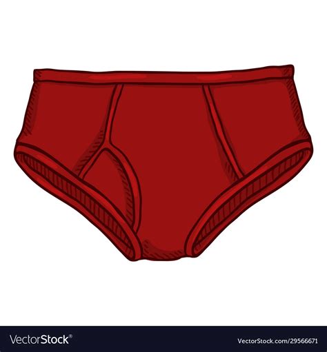 Cartoon Red Mens Underwear Male Briefs Royalty Free Vector