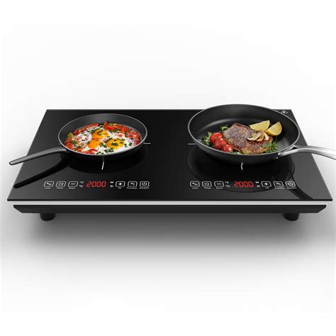 Vbgk Double Induction Cooktop 4000w Countertop Burner Hot Plate Lcd Sensor Touch Energy Saving