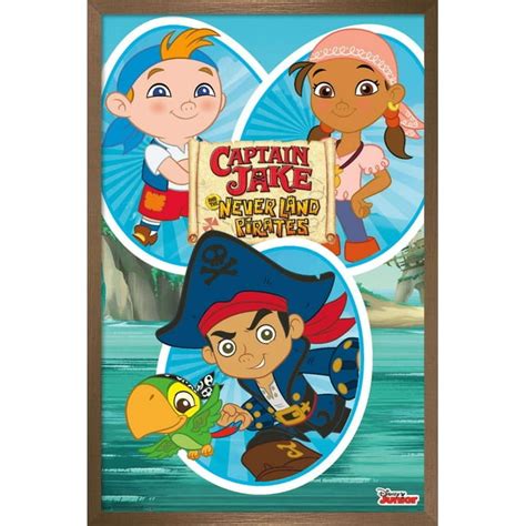 Disney Captain Jake Group Wall Poster 14 725 X 22 375 Framed