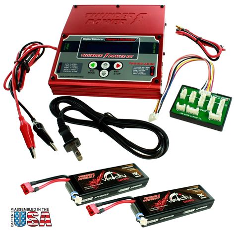 Battery Charger 2 5300mAh Batteries For Pro RC Car Tank Aircraft