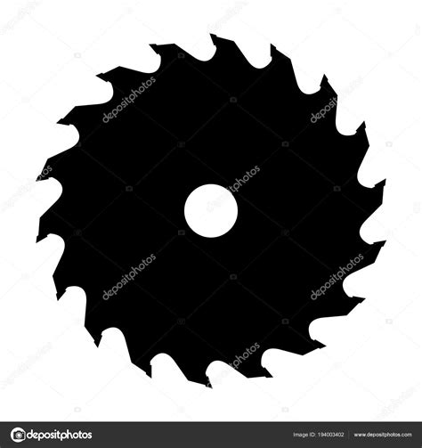 Silhouette of saw blade Stock Vector Image by ©Laures #194003402