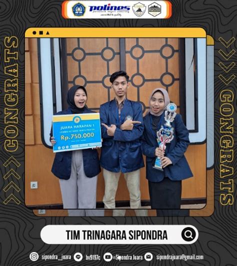 Tim Trinagara Sipondra Raih Juara Harapan Lomba Estimasi Biaya Proyek