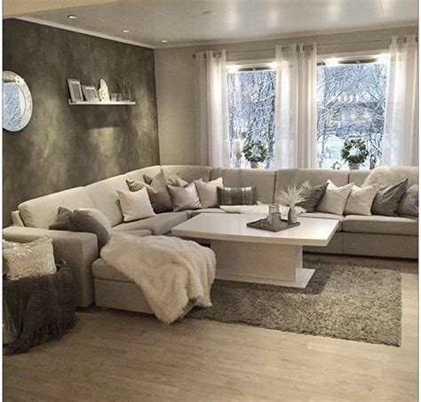 Grey And Nude Living Room Decor