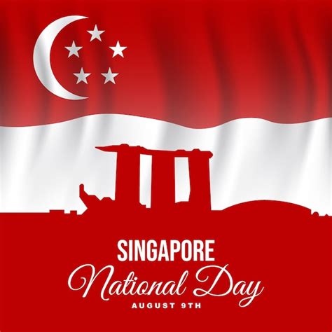 Premium Vector Singapore National Day Background Design