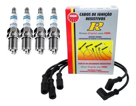 Kit Velas E Cabos Fox Gol Polo Golf 1 0 1 6 8v Original Ngk