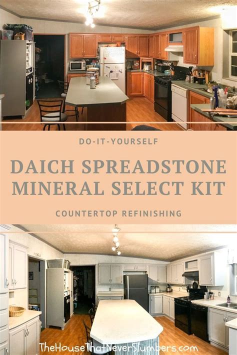 Diy Countertop Refinishing Before And After With Daich Spreadstone Kit