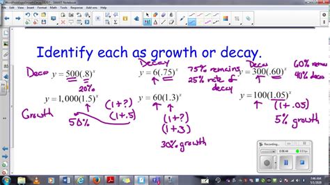 Lesson 3 Exponential Growth And Decay Word Problems Youtube