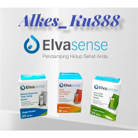 Jual Elvasense Strip Cholestrol Glucose Uric Acid Strip Alat Cek 3In1