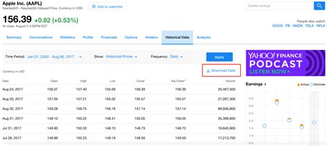 Retrieving Historical Stock Prices From Yahoo Finance With No API