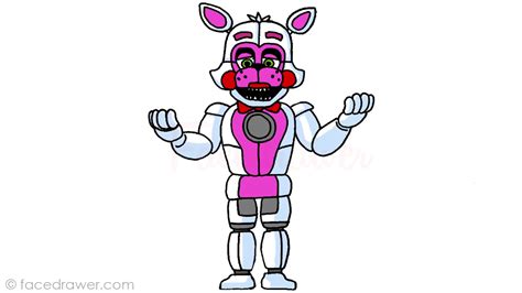 Learn How To Draw Easy Funtime Foxy From Fnaf Sister Location Step By Step