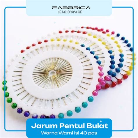 Jarum Pentul Bulat Warna Warni Isi 40 Pcs Untuk Hijab Kerudung Dan