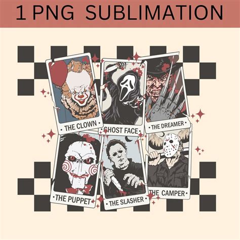 Halloween Png Horror Characters Tarot Card Svg Horror Svg Sublimation