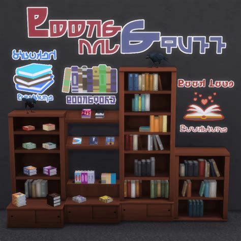 Books Stuff Bookstore Set Sims Cc Objects