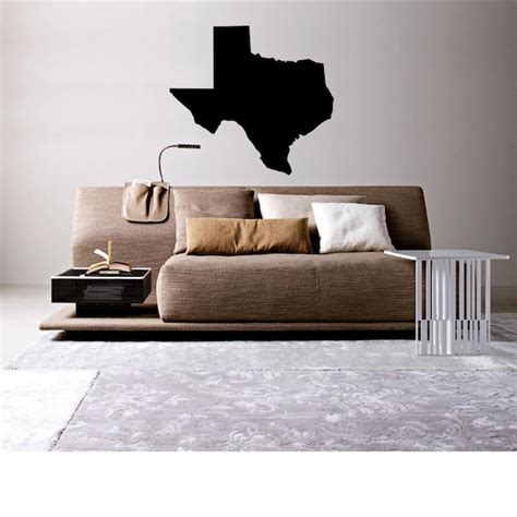 Texas Map Wall Decal Etsy