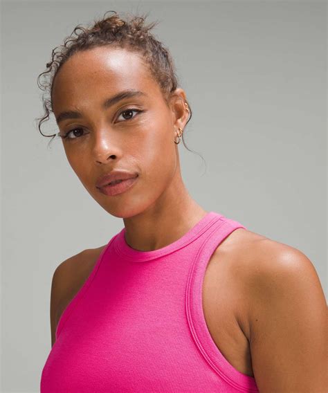 Lululemon Hold Tight Cropped Tank Top Sonic Pink Lulu Fanatics