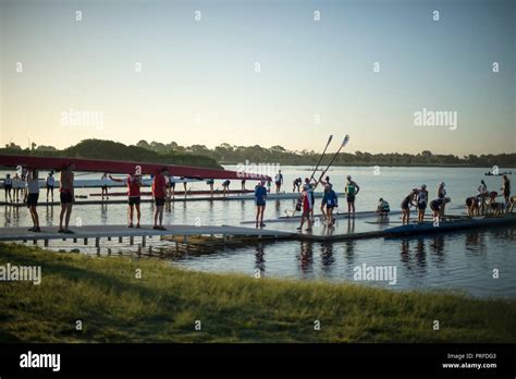 Sarasota Florida Usa 29th September 2018 Fisa Boating Area Sunrise