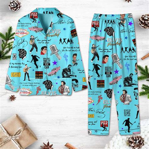 Elvis Presley Pajamas Set Elvis Presley Thick Pajamas Elvis Etsy