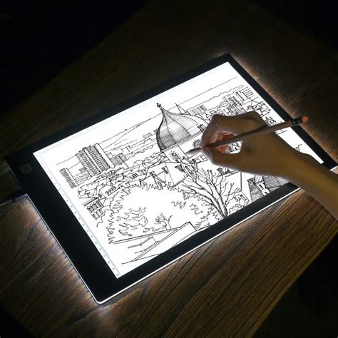 A4 LED Light Drawing Board Tracer Dimmable Calibration LED sketch ...