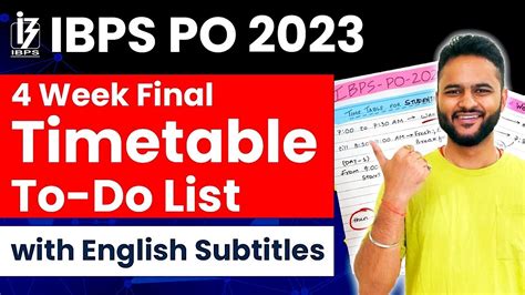 Ibps Po Study Plan Ibps Po Time Table Ibps Po Strategy