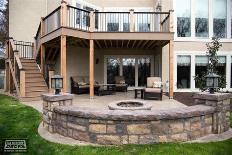 Stamped Concrete Patio Under Deck