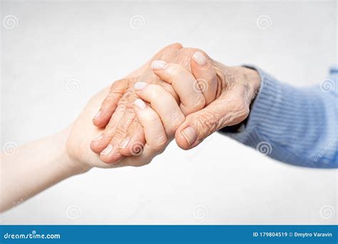 Young Hands Holding Old Hands. Stock Image - Image of pension, love ...