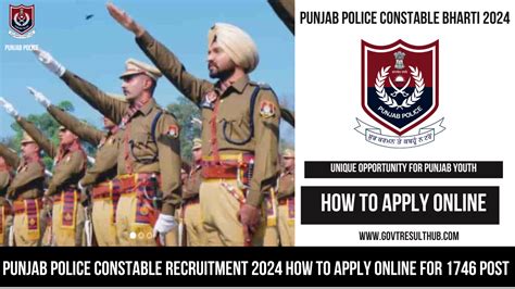 Punjab Police Constable Bharti 2024 Apply Online Right Now