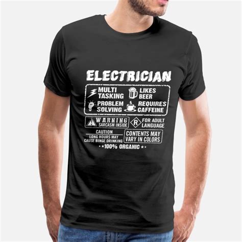 Shop Funny Electrician T-Shirts online | Spreadshirt