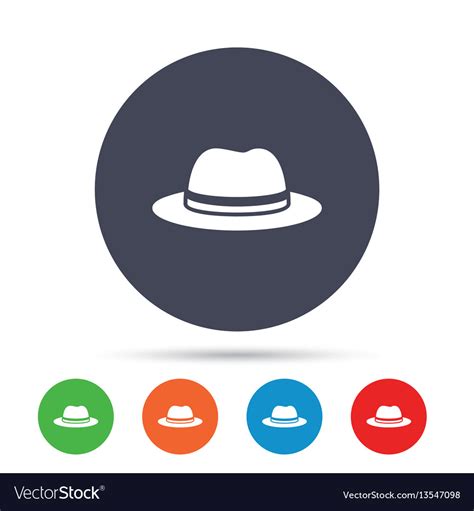 Top Hat Sign Icon Classic Headdress Symbol Vector Image