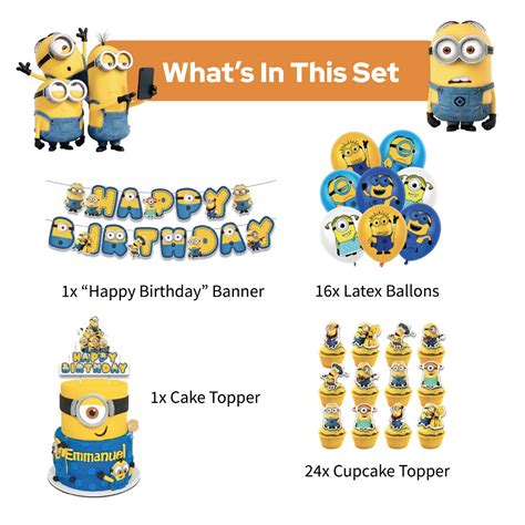 Despicable Me Minions Birthday Decoration Pack Party Force