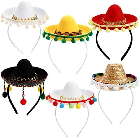 Btyms 8 Pieces Mini Sombrero Party Hats Fiesta Party