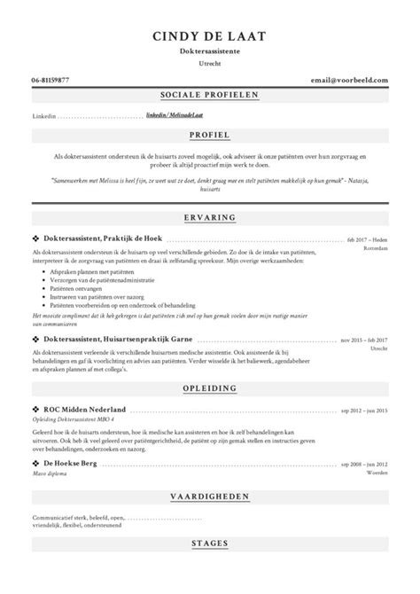 Doktersassistent Cv Cv Maken Voorbeelden