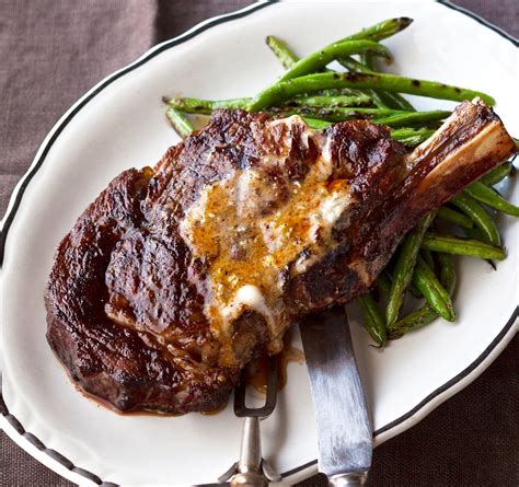 Pan Seared Rib Eye Steaks With Chili Gorgonzola Butter