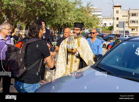 Sacerdote Cristiano Ortodosso Greco Di Gerusalemme Immagini E