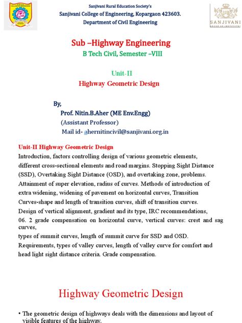 Highway Geometric Design | PDF | Road | Traffic 