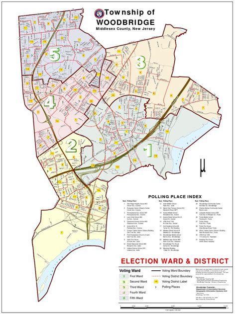 Woodbridge, NJ Election Wards and Districts